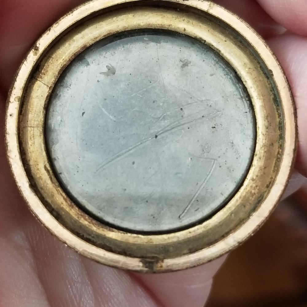 Relisted -Antique Victorian Locket gold tone lake house scene 1800s vintage - Picture 9 of 13